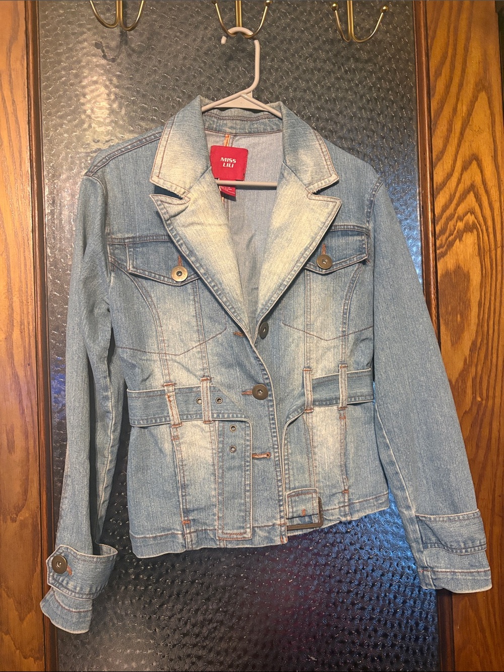Miss Lili Light Wash Denim Blazer Jacket